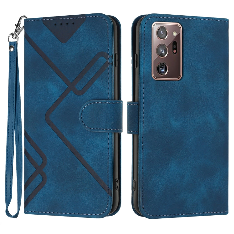 Line Pattern Skin Feel Leather Phone Case, For Samsung Galaxy A12, For Samsung Galaxy Note20 Ultra, For Samsung Galaxy Note20, For Samsung Galaxy A01 / M01