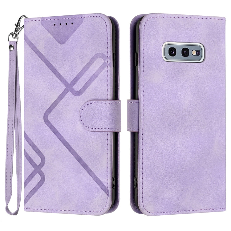 Line Pattern Skin Feel Leather Phone Case, For Samsung Galaxy A40, For Samsung Galaxy A10 / M10, For Samsung Galaxy A20 / A30, For Samsung Galaxy S10e