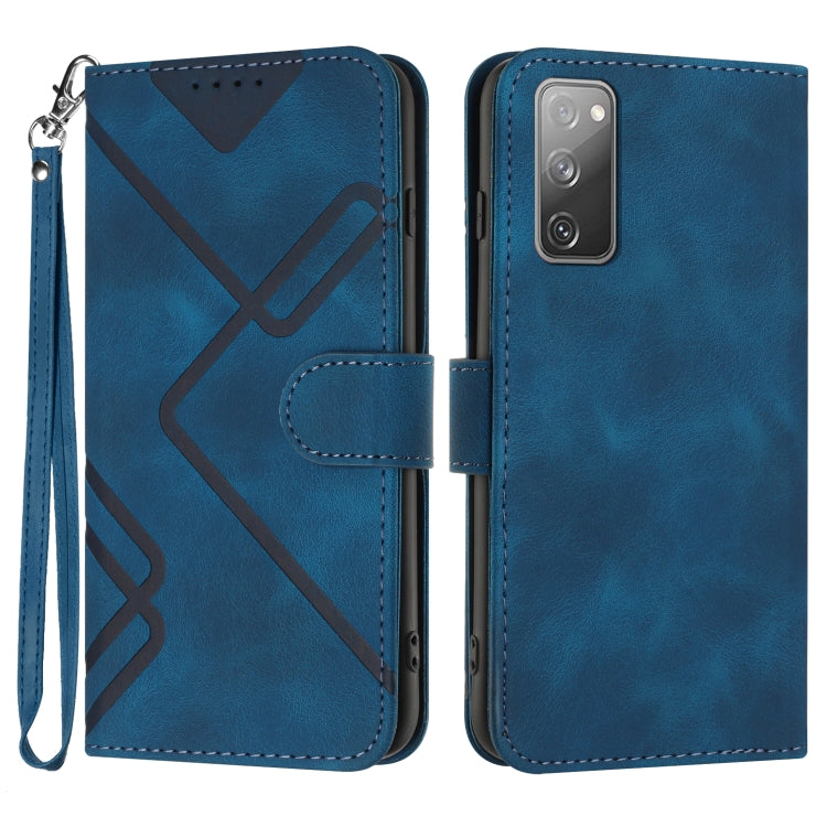 Line Pattern Skin Feel Leather Phone Case, For Samsung Galaxy S20 FE, For Samsung Galaxy Xcover6 Pro, For Samsung Galaxy M53 5G, For Samsung Galaxy A23 4G