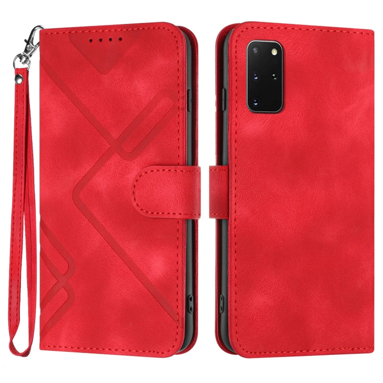 Line Pattern Skin Feel Leather Phone Case, For Samsung Galaxy A11 EU Version, For Samsung Galaxy S20, For Samsung Galaxy S20+, For Samsung Galaxy A21 EU Version