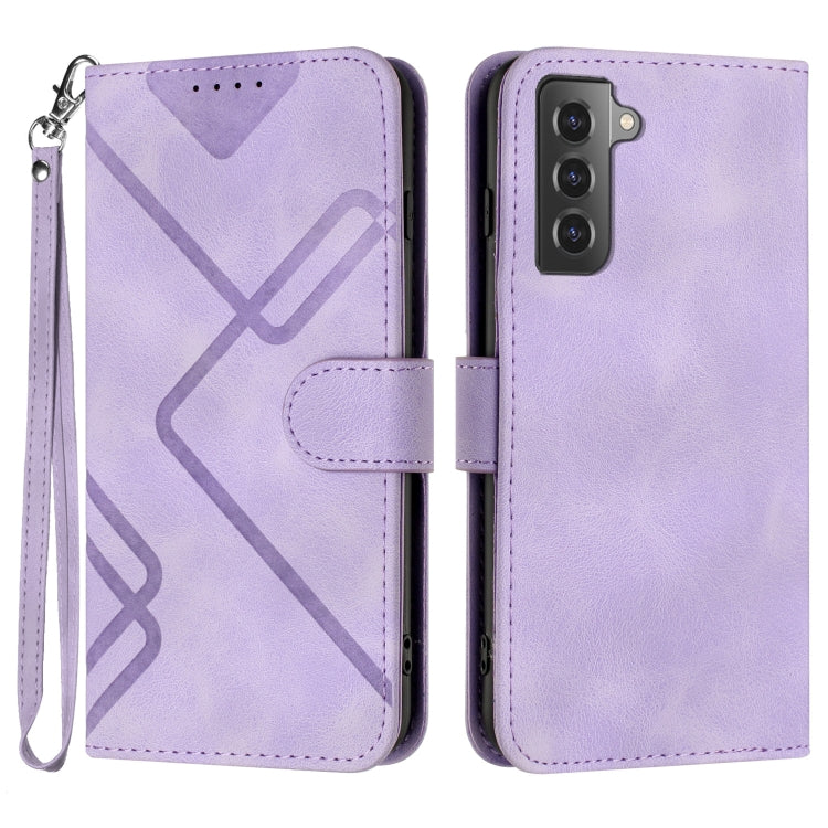 Line Pattern Skin Feel Leather Phone Case, For Samsung Galaxy S21 5G, For Samsung Galaxy S21+ 5G, For Samsung Galaxy S21 Ultra 5G, For Samsung Galaxy A02s 164mm