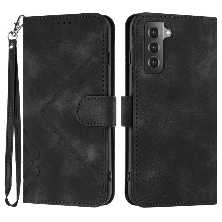 Line Pattern Skin Feel Leather Phone Case, For Samsung Galaxy A41, For Samsung Galaxy A22 4G, For Samsung Galaxy A22 5G, For Samsung Galaxy S21 FE 5G