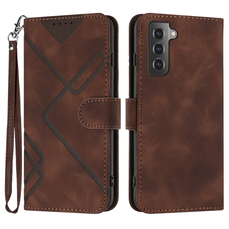 Line Pattern Skin Feel Leather Phone Case, For Samsung Galaxy A41, For Samsung Galaxy A22 4G, For Samsung Galaxy A22 5G, For Samsung Galaxy S21 FE 5G