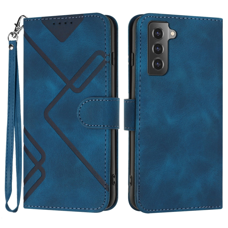 Line Pattern Skin Feel Leather Phone Case, For Samsung Galaxy S22 5G, For Samsung Galaxy A13 5G, For Samsung Galaxy Xcover 5, For Samsung Galaxy A03s 166mm