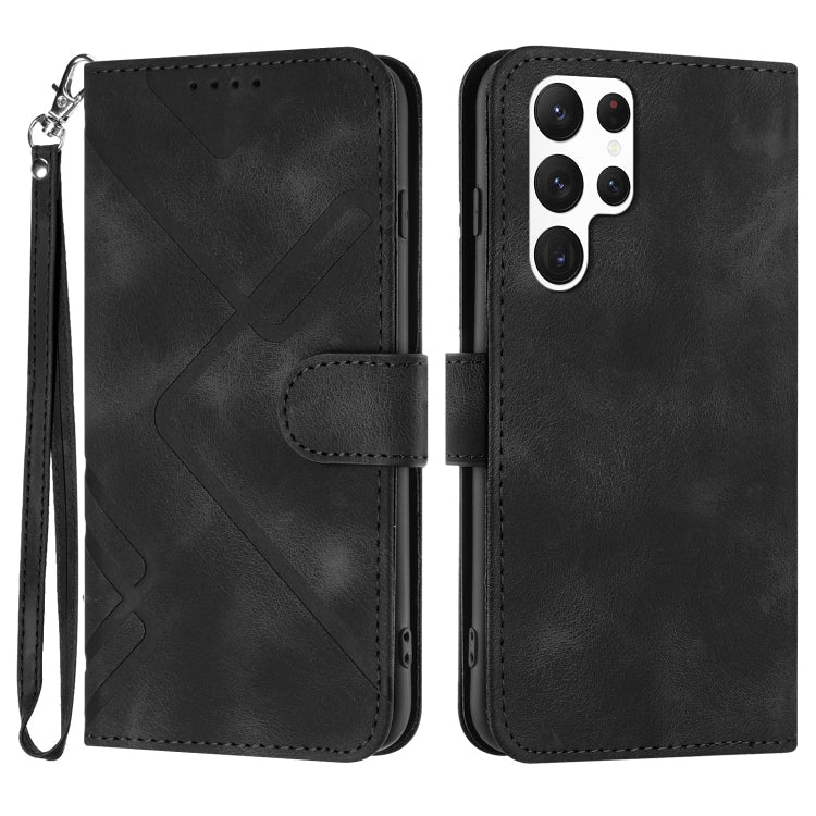 Line Pattern Skin Feel Leather Phone Case, For Samsung Galaxy A33 5G, For Samsung Galaxy A13 4G, For Samsung Galaxy S22 Ultra 5G, For Samsung Galaxy S22+ 5G