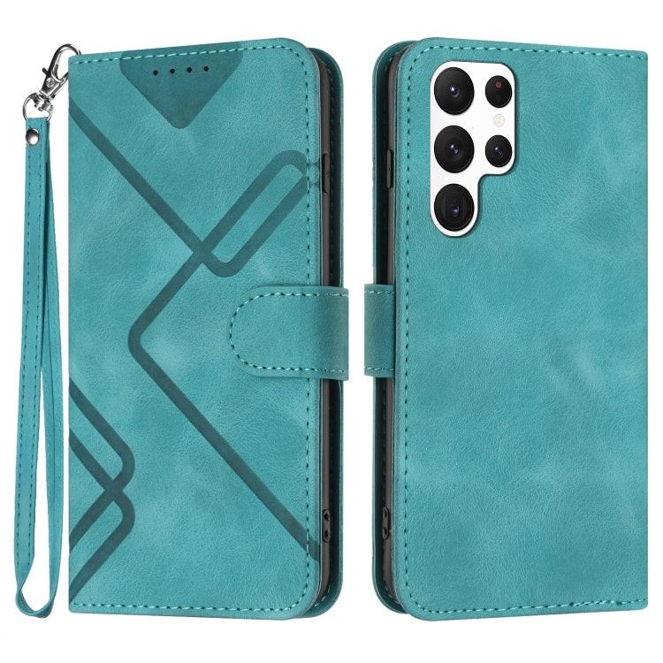 Line Pattern Skin Feel Leather Phone Case, For Samsung Galaxy A33 5G, For Samsung Galaxy A13 4G, For Samsung Galaxy S22 Ultra 5G, For Samsung Galaxy S22+ 5G