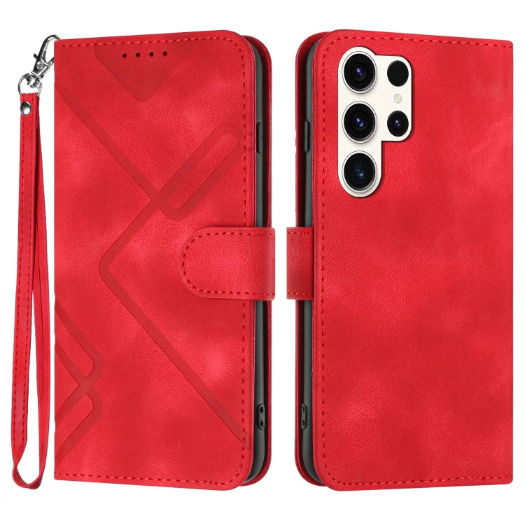Line Pattern Skin Feel Leather Phone Case, For Samsung Galaxy A34 5G, For Samsung Galaxy A54 5G, For Samsung Galaxy A04e, For Samsung Galaxy S23 Ultra 5G