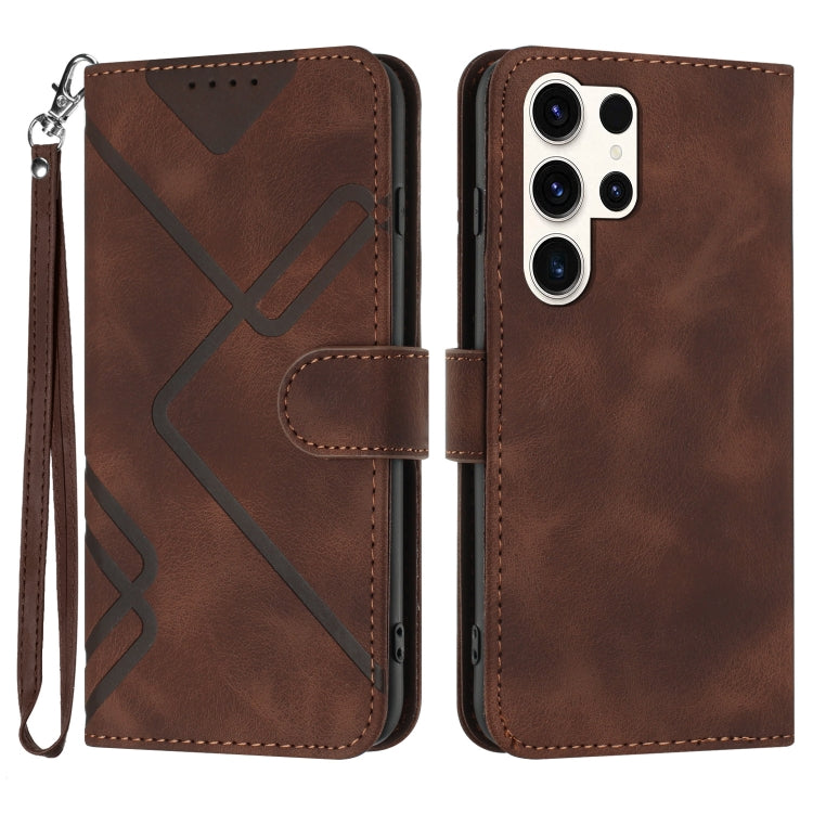 Line Pattern Skin Feel Leather Phone Case, For Samsung Galaxy A34 5G, For Samsung Galaxy A54 5G, For Samsung Galaxy A04e, For Samsung Galaxy S23 Ultra 5G