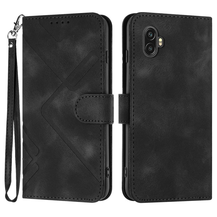 Line Pattern Skin Feel Leather Phone Case, For Samsung Galaxy S20 FE, For Samsung Galaxy Xcover6 Pro, For Samsung Galaxy M53 5G, For Samsung Galaxy A23 4G