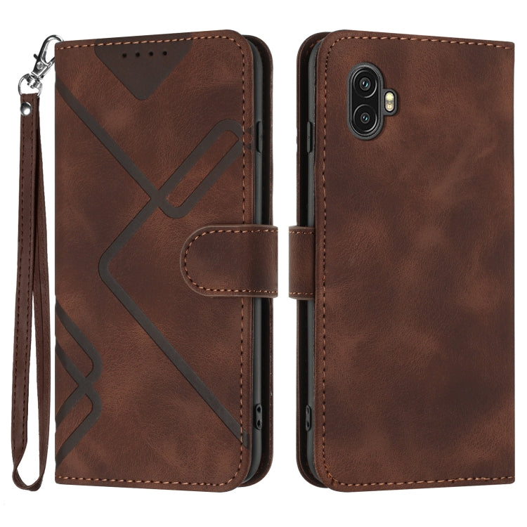 Line Pattern Skin Feel Leather Phone Case, For Samsung Galaxy S20 FE, For Samsung Galaxy Xcover6 Pro, For Samsung Galaxy M53 5G, For Samsung Galaxy A23 4G