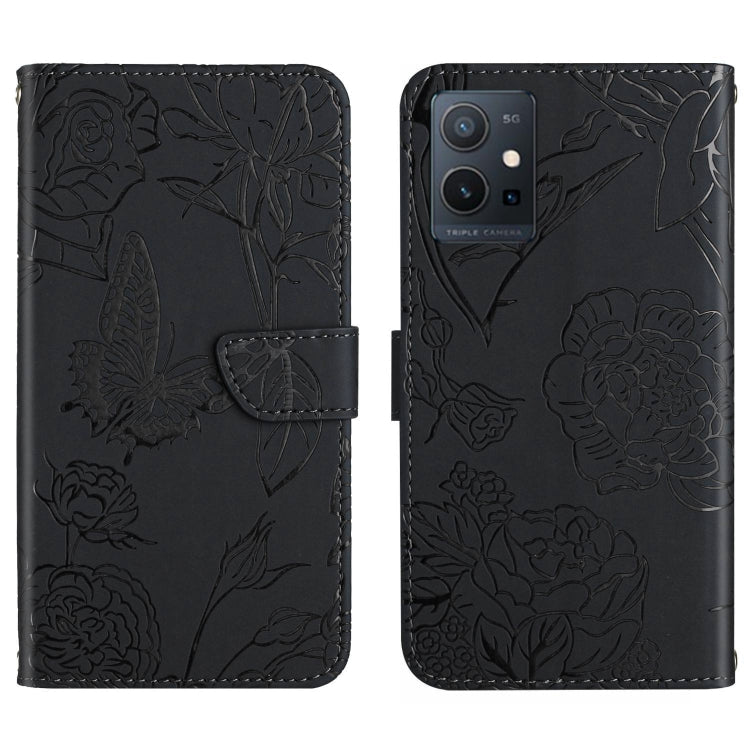 HT03 Skin Feel Butterfly Embossed Flip Leather Phone Case, For vivo Y02S Global / Y16 4G Global, For vivo Y77 5G Global / Y22S 4G Global, For vivo Y77E 5G, For vivo Y75 5G Global