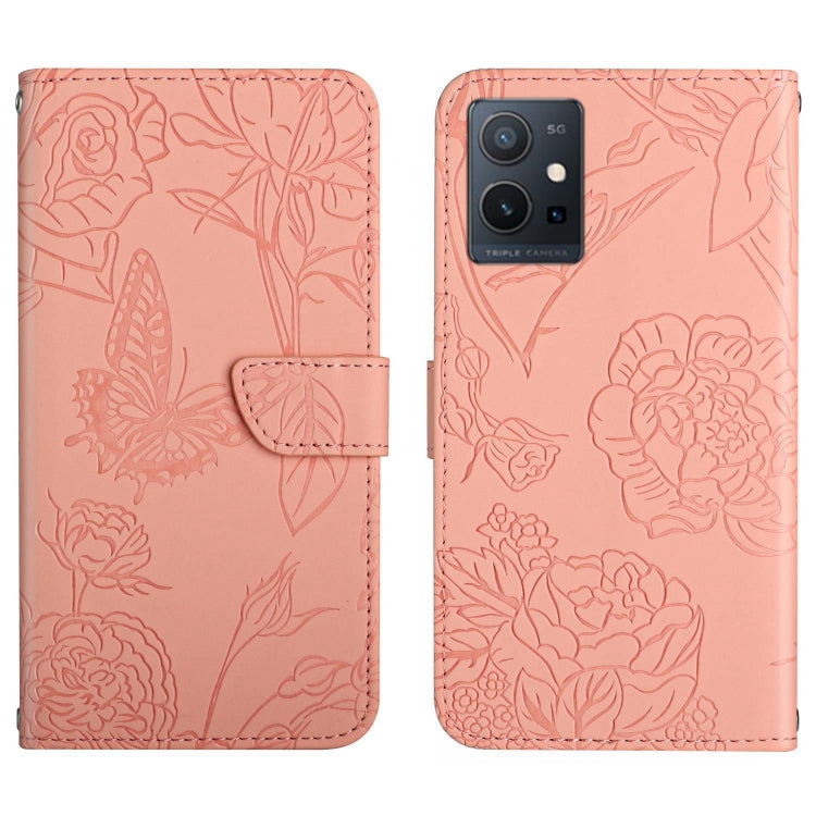 HT03 Skin Feel Butterfly Embossed Flip Leather Phone Case, For vivo Y02S Global / Y16 4G Global, For vivo Y77 5G Global / Y22S 4G Global, For vivo Y77E 5G, For vivo Y75 5G Global