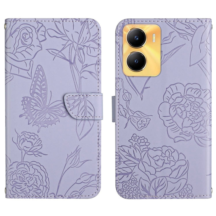 HT03 Skin Feel Butterfly Embossed Flip Leather Phone Case, For vivo V50 5G Global, For vivo Y02A 4G / Y02 4G / Y11 2023, For vivo Y56 5G Global, For vivo V27E 4G Global