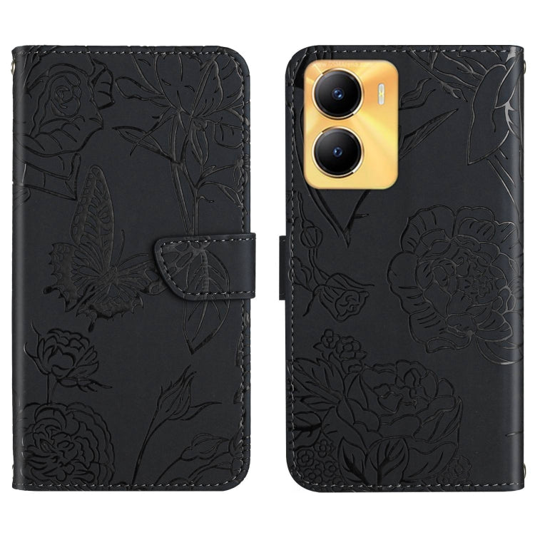 HT03 Skin Feel Butterfly Embossed Flip Leather Phone Case, For vivo V50 5G Global, For vivo Y02A 4G / Y02 4G / Y11 2023, For vivo Y56 5G Global, For vivo V27E 4G Global