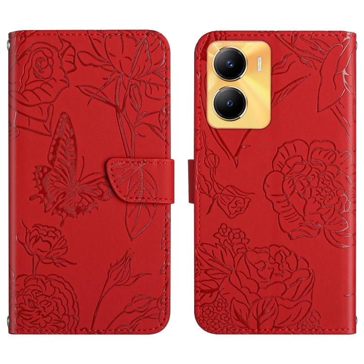 HT03 Skin Feel Butterfly Embossed Flip Leather Phone Case, For vivo V50 5G Global, For vivo Y02A 4G / Y02 4G / Y11 2023, For vivo Y56 5G Global, For vivo V27E 4G Global