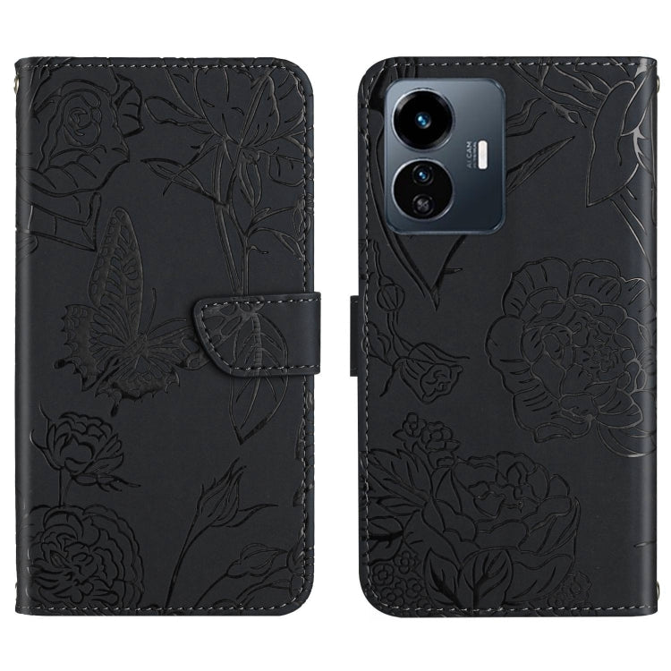 HT03 Skin Feel Butterfly Embossed Flip Leather Phone Case, For vivo Y02S Global / Y16 4G Global, For vivo Y77 5G Global / Y22S 4G Global, For vivo Y77E 5G, For vivo Y75 5G Global