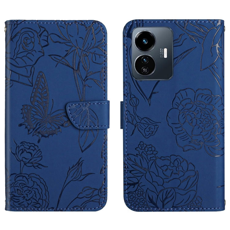 HT03 Skin Feel Butterfly Embossed Flip Leather Phone Case, For vivo Y02S Global / Y16 4G Global, For vivo Y77 5G Global / Y22S 4G Global, For vivo Y77E 5G, For vivo Y75 5G Global