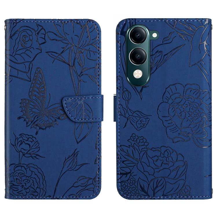 HT03 Skin Feel Butterfly Embossed Flip Leather Phone Case, For vivo Y39 5G Global, For vivo V50 Lite 5G, For vivo Y04 4G / Y29s 5G, For vivo Y29 4G Global