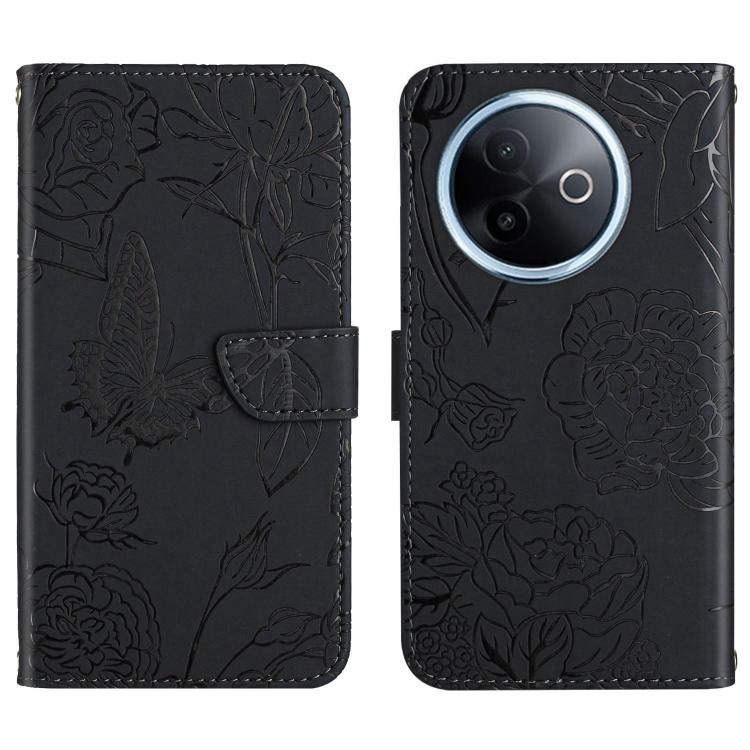 HT03 Skin Feel Butterfly Embossed Flip Leather Phone Case, For vivo Y39 5G Global, For vivo V50 Lite 5G, For vivo Y04 4G / Y29s 5G, For vivo Y29 4G Global