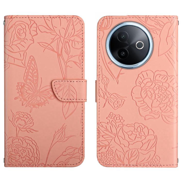 HT03 Skin Feel Butterfly Embossed Flip Leather Phone Case, For vivo Y39 5G Global, For vivo V50 Lite 5G, For vivo Y04 4G / Y29s 5G, For vivo Y29 4G Global
