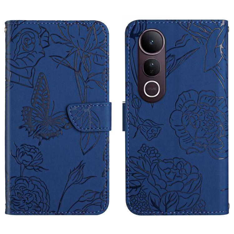HT03 Skin Feel Butterfly Embossed Flip Leather Phone Case, For vivo Y39 5G Global, For vivo V50 Lite 5G, For vivo Y04 4G / Y29s 5G, For vivo Y29 4G Global