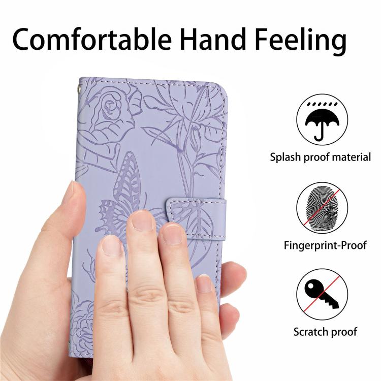 HT03 Skin Feel Butterfly Embossed Flip Leather Phone Case, For vivo V50 5G Global, For vivo Y02A 4G / Y02 4G / Y11 2023, For vivo Y56 5G Global, For vivo V27E 4G Global
