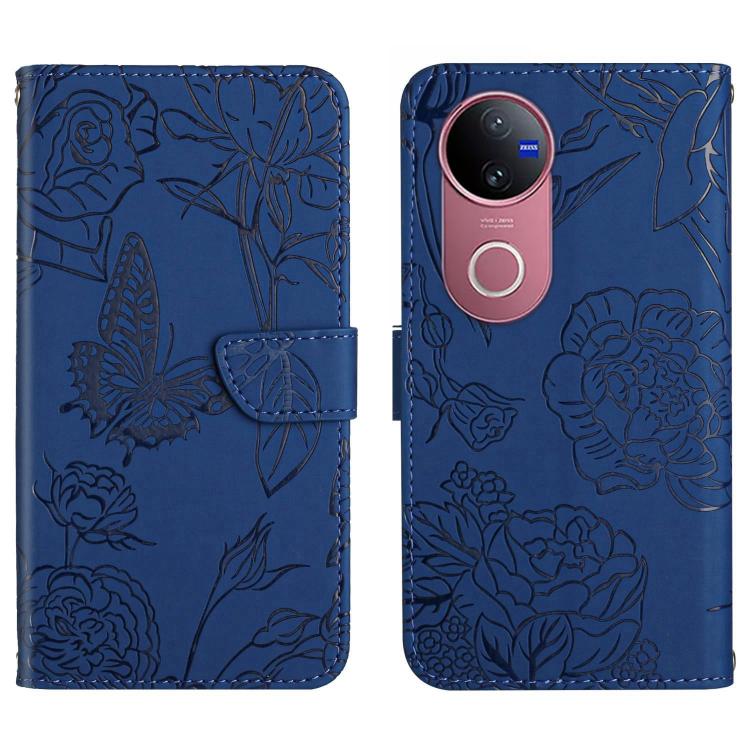 HT03 Skin Feel Butterfly Embossed Flip Leather Phone Case, For vivo V50 5G Global, For vivo Y02A 4G / Y02 4G / Y11 2023, For vivo Y56 5G Global, For vivo V27E 4G Global