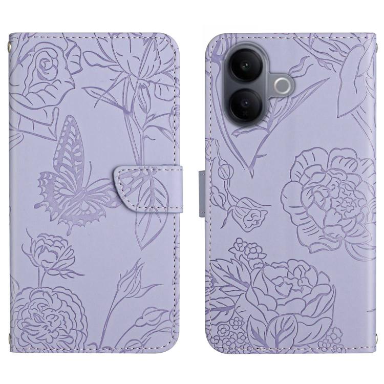 HT03 Skin Feel Butterfly Embossed Flip Leather Phone Case, For vivo V70 FE 5G, For vivo V70 5G Global / V70 Elite 5G, For vivo V60 Lite 5G, For vivo V60 5G