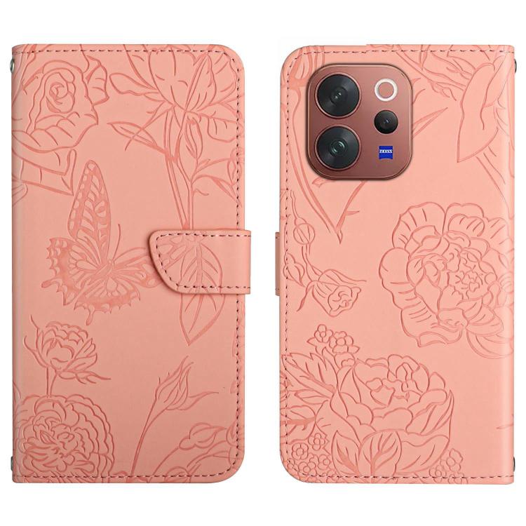 HT03 Skin Feel Butterfly Embossed Flip Leather Phone Case, For vivo V70 FE 5G, For vivo V70 5G Global / V70 Elite 5G, For vivo V60 Lite 5G, For vivo V60 5G