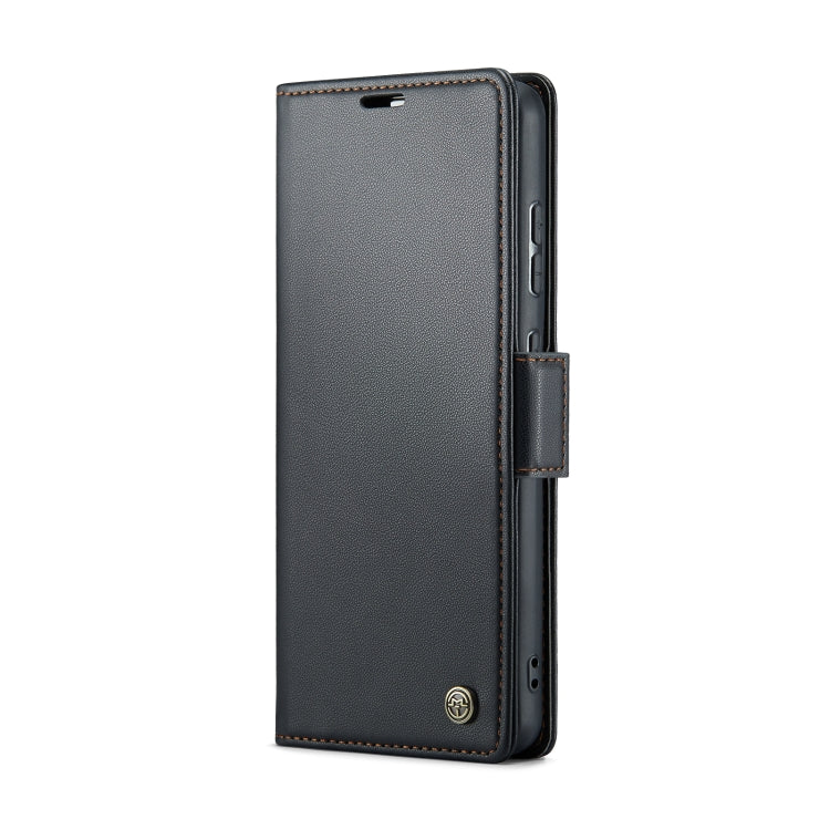 For Samsung Galaxy A52/A52s 5G CaseMe 023 Butterfly Buckle Litchi Texture RFID Anti-theft Leather Phone Case(Black)