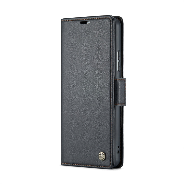 For Samsung Galaxy A54 5G CaseMe 023 Butterfly Buckle Litchi Texture RFID Anti-theft Leather Phone Case(Black)