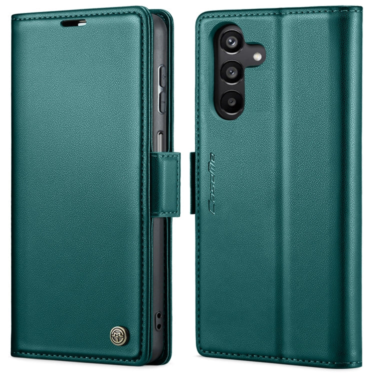 For Samsung Galaxy A15 4G/5G CaseMe 023 Butterfly Buckle Litchi Texture RFID Anti-theft Leather Phone Case(Pearly Blue)