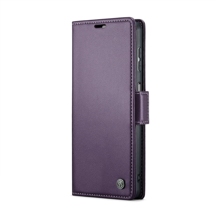 For Samsung Galaxy A15 4G/5G CaseMe 023 Butterfly Buckle Litchi Texture RFID Anti-theft Leather Phone Case(Pearly Purple)