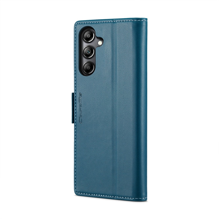 For Samsung Galaxy A05s CaseMe 023 Butterfly Buckle Litchi Texture RFID Anti-theft Leather Phone Case(Blue)
