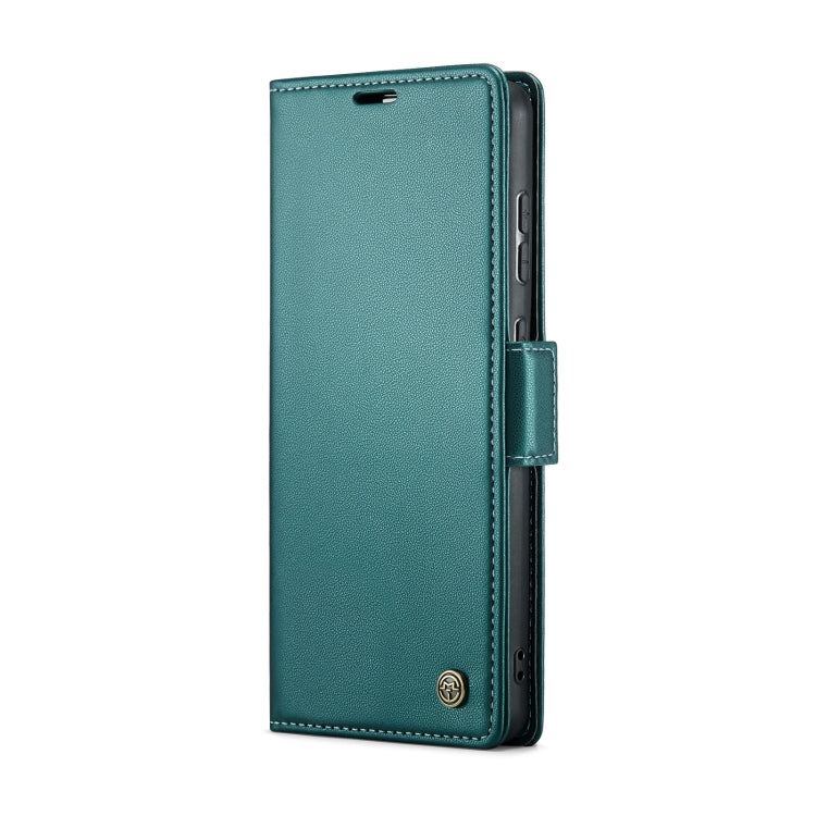 For Samsung Galaxy A35 5G CaseMe 023 Butterfly Buckle Litchi Texture RFID Anti-theft Leather Phone Case(Pearly Blue)