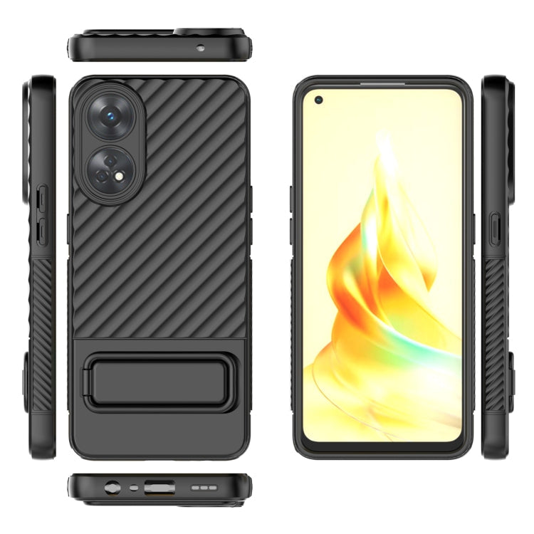 Wavy Texture TPU Phone Case with Lens Film, For OPPO Reno8 T 4G