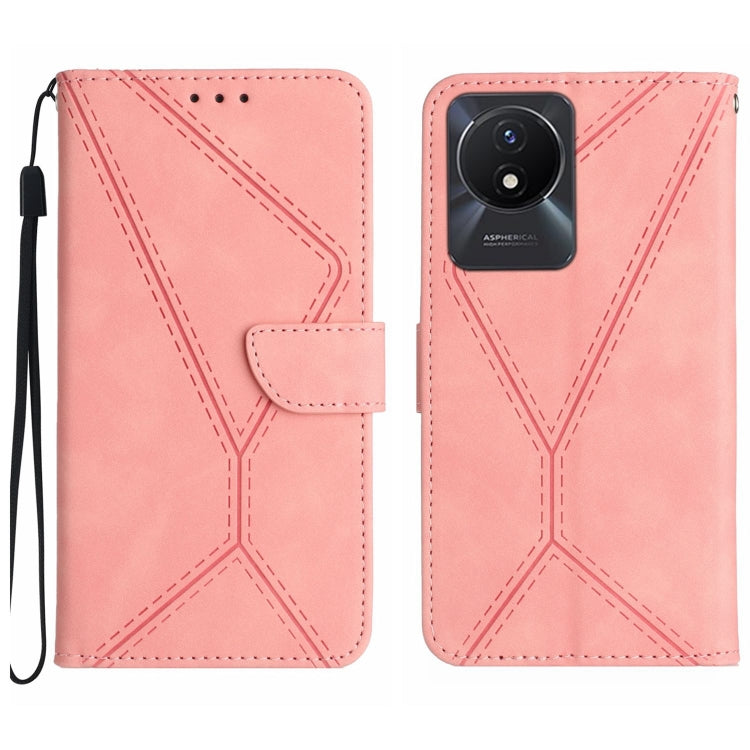 Stitching Embossed Leather Phone Case, For vivo V27E 4G Global, For vivo Y02A 4G / Y02 4G / Y11 2023, For vivo Y55S 5G 2023 / Y55 5G / T1 5G, For vivo Y75 5G Global