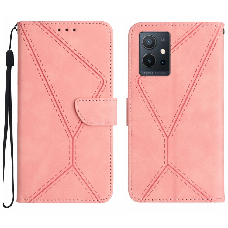 Stitching Embossed Leather Phone Case, For vivo V27E 4G Global, For vivo Y02A 4G / Y02 4G / Y11 2023, For vivo Y55S 5G 2023 / Y55 5G / T1 5G, For vivo Y75 5G Global