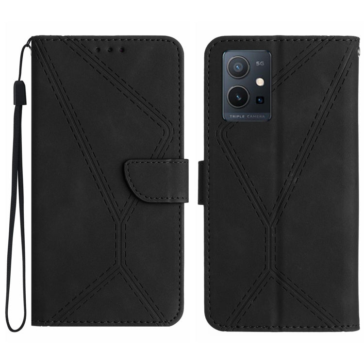Stitching Embossed Leather Phone Case, For vivo V27E 4G Global, For vivo Y02A 4G / Y02 4G / Y11 2023, For vivo Y55S 5G 2023 / Y55 5G / T1 5G, For vivo Y75 5G Global
