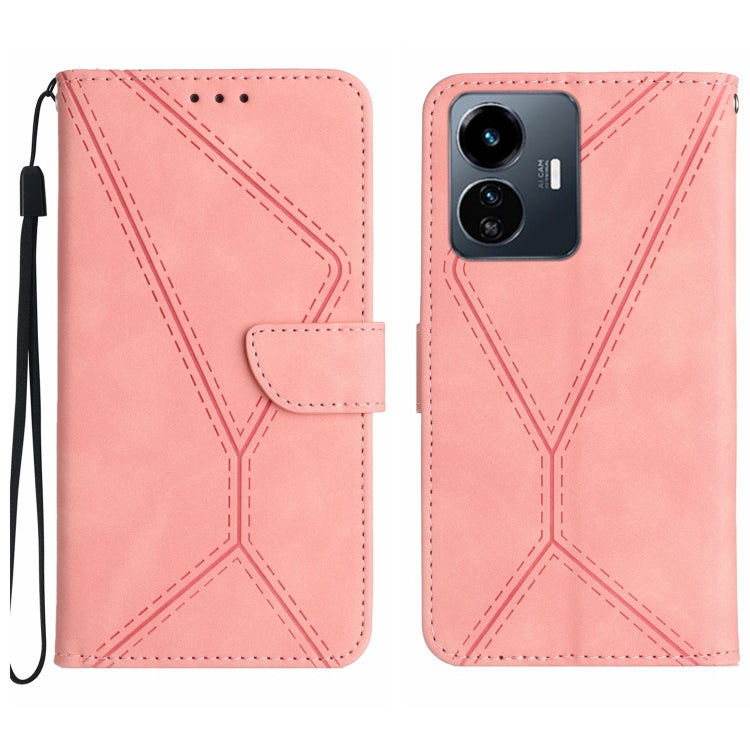 Stitching Embossed Leather Phone Case, For vivo Y56 5G Global, For vivo Y02S Global / Y16 4G Global, For vivo Y77E 5G, For vivo Y77 5G Global / Y22S 4G Global