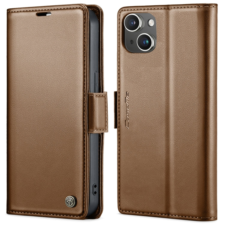 CaseMe 023 Butterfly Buckle Litchi Texture RFID Anti-theft Leather Phone Case, For iPhone 14, For iPhone 15 Pro Max, For iPhone 15 Pro, For iPhone 14 Plus