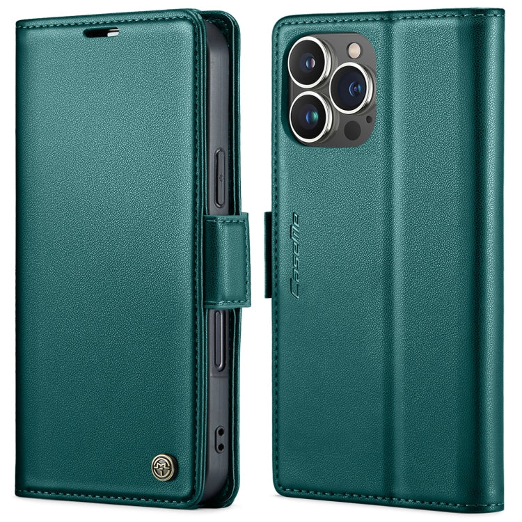 CaseMe 023 Butterfly Buckle Litchi Texture RFID Anti-theft Leather Phone Case, For iPhone 14, For iPhone 15 Pro Max, For iPhone 15 Pro, For iPhone 14 Plus