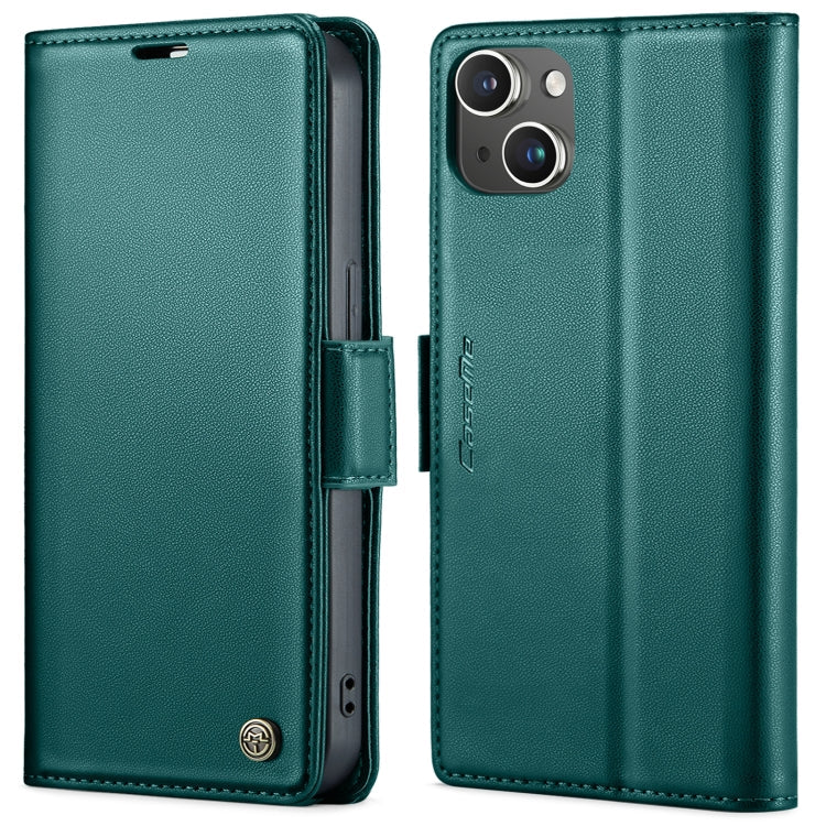 CaseMe 023 Butterfly Buckle Litchi Texture RFID Anti-theft Leather Phone Case, For iPhone 15 Plus, For iPhone 14 Pro, For iPhone 15, For iPhone 14 Pro Max