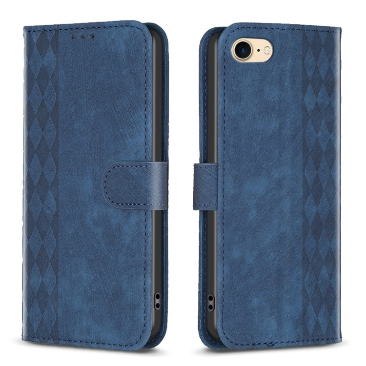 Plaid Embossed Leather Phone Case, For iPhone XR, For iPhone XS Max, For iPhone 15, For iPhone SE 2022 / 7 / 8