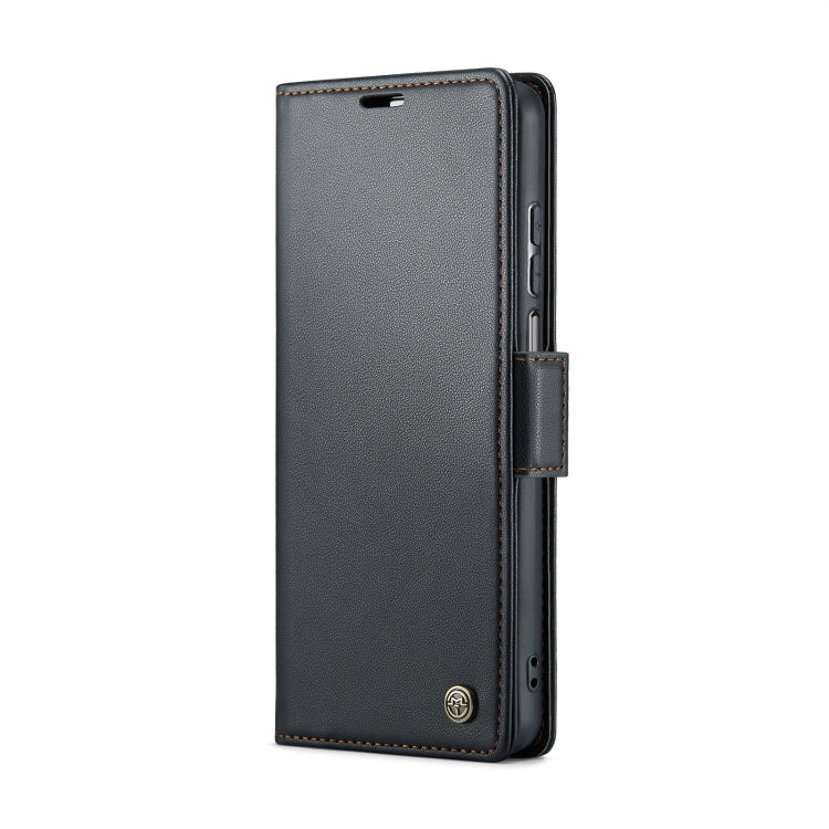 For Xiaomi Redmi Note 9S/Note 9 Pro/Note 9 Pro Max CaseMe 023 Butterfly Buckle Litchi Texture RFID Anti-theft Leather Phone Case(Black)