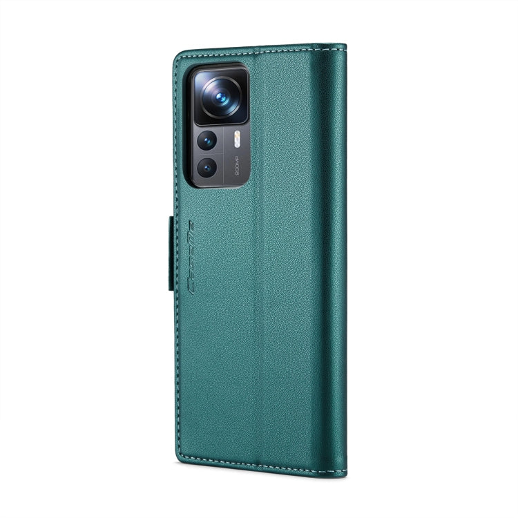 For Xiaomi 12T /12T Pro/Redmi K50 Ultra CaseMe 023 Butterfly Buckle Litchi Texture RFID Anti-theft Leather Phone Case(Pearly Blue)
