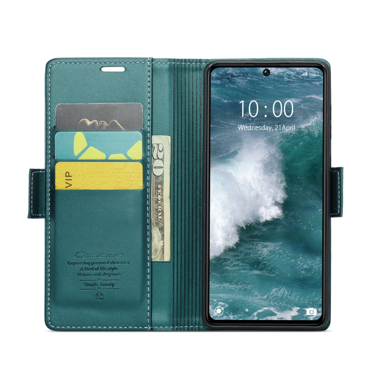 For Xiaomi Redmi Note 13 Pro 5G CaseMe 023 Butterfly Buckle Litchi Texture RFID Anti-theft Leather Phone Case(Pearly Blue)
