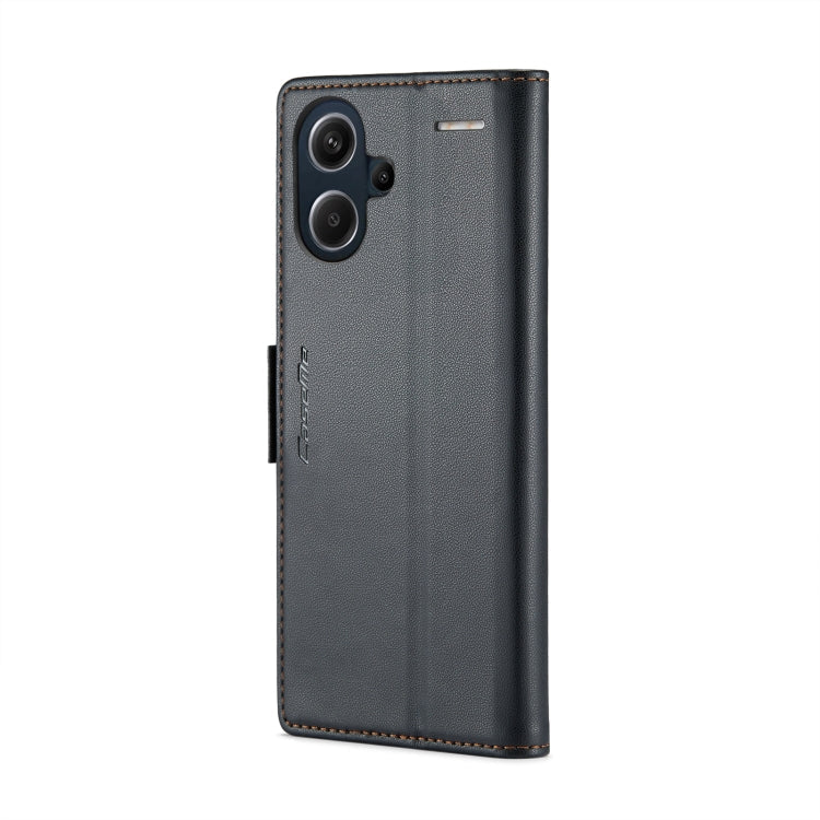 For Xiaomi Redmi Note 13 Pro+ 5G CaseMe 023 Butterfly Buckle Litchi Texture RFID Anti-theft Leather Phone Case(Black)