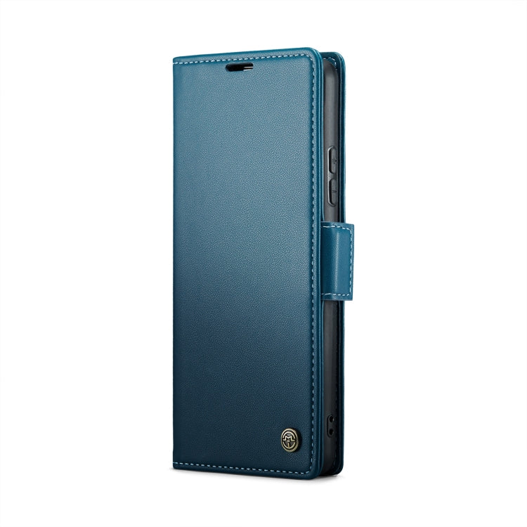 For Xiaomi Redmi Note 13 Pro 4G CaseMe 023 Butterfly Buckle Litchi Texture RFID Anti-theft Leather Phone Case(Blue)