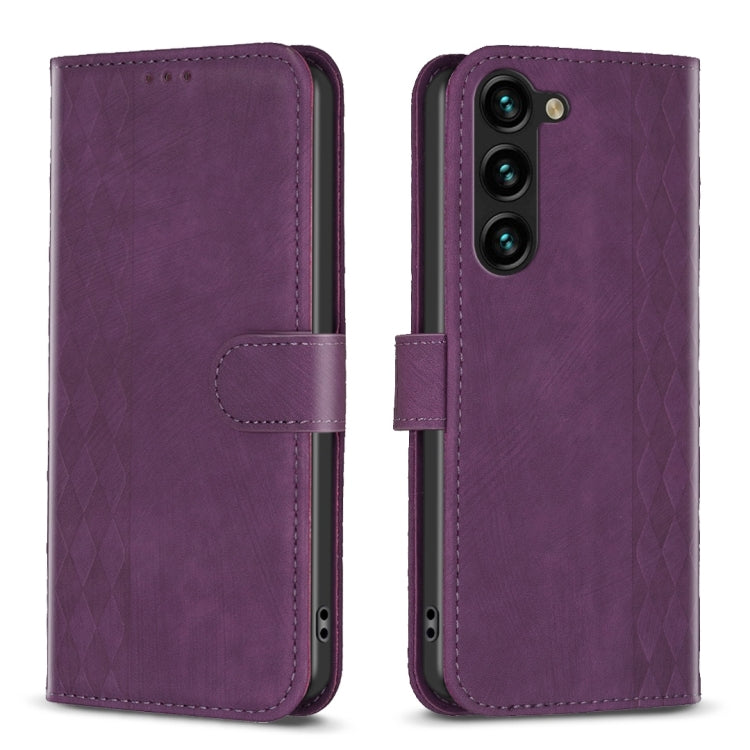 Plaid Embossed Leather Phone Case, For Samsung Galaxy A25 5G, For Samsung Galaxy S23 5G, For Samsung Galaxy S24+ 5G, For Samsung Galaxy S23 FE 5G